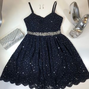 B. Smart, Navy, Formal/Semi-Formal Cocktail Dress